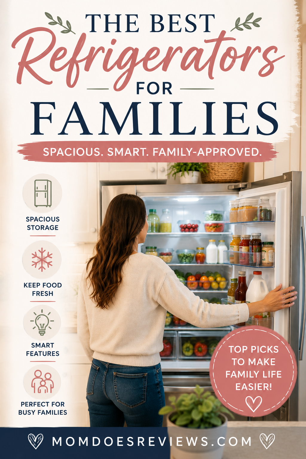 woman opening refrigerator