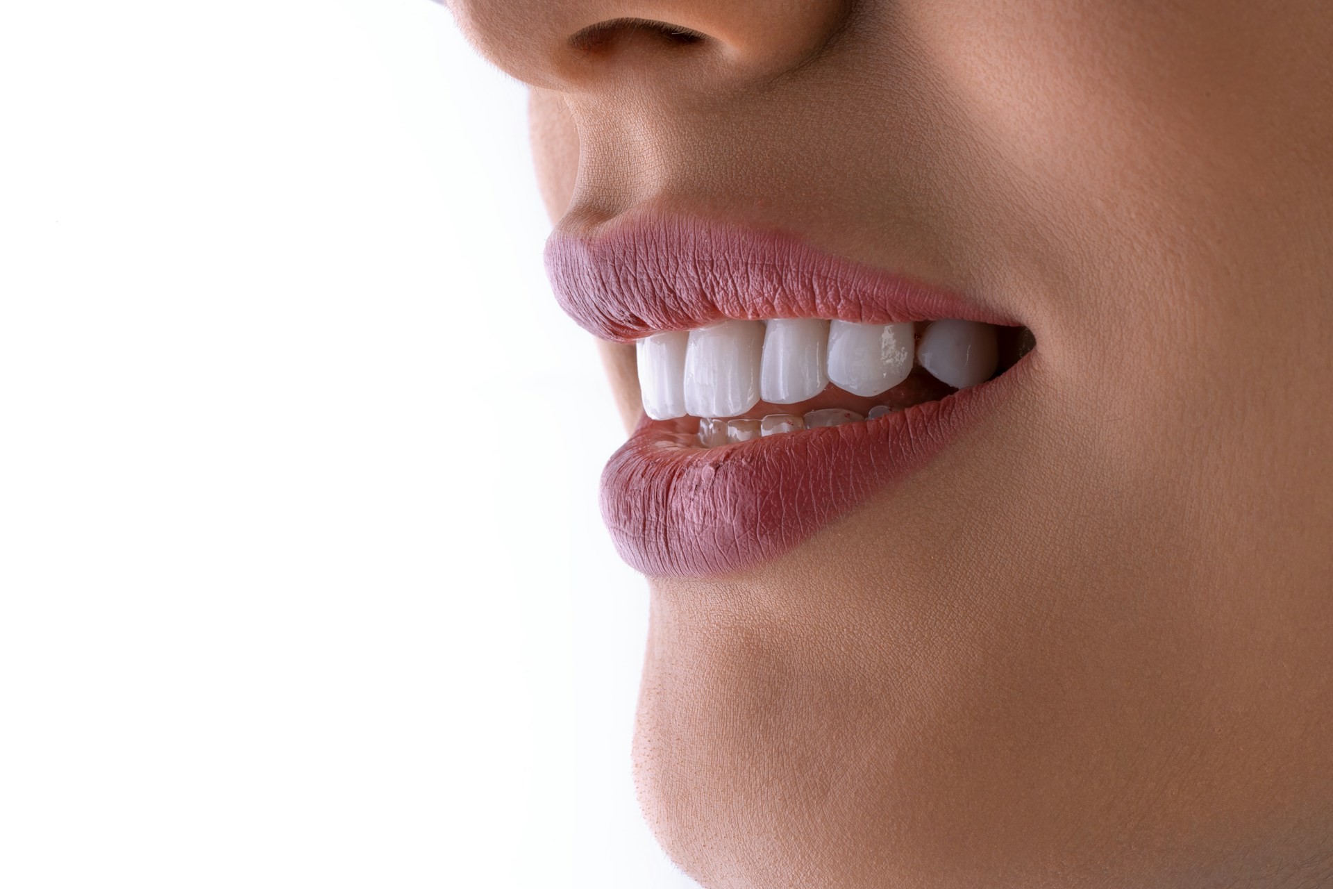 close up of woman's smile