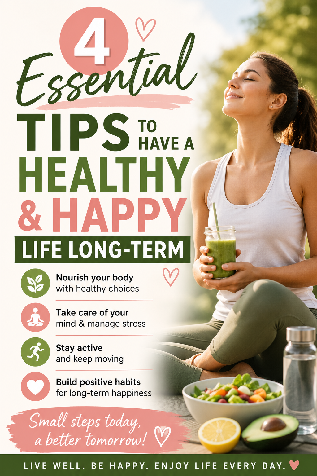 4 Essential Tips to Have a Healthy and Happy Life Long-Term