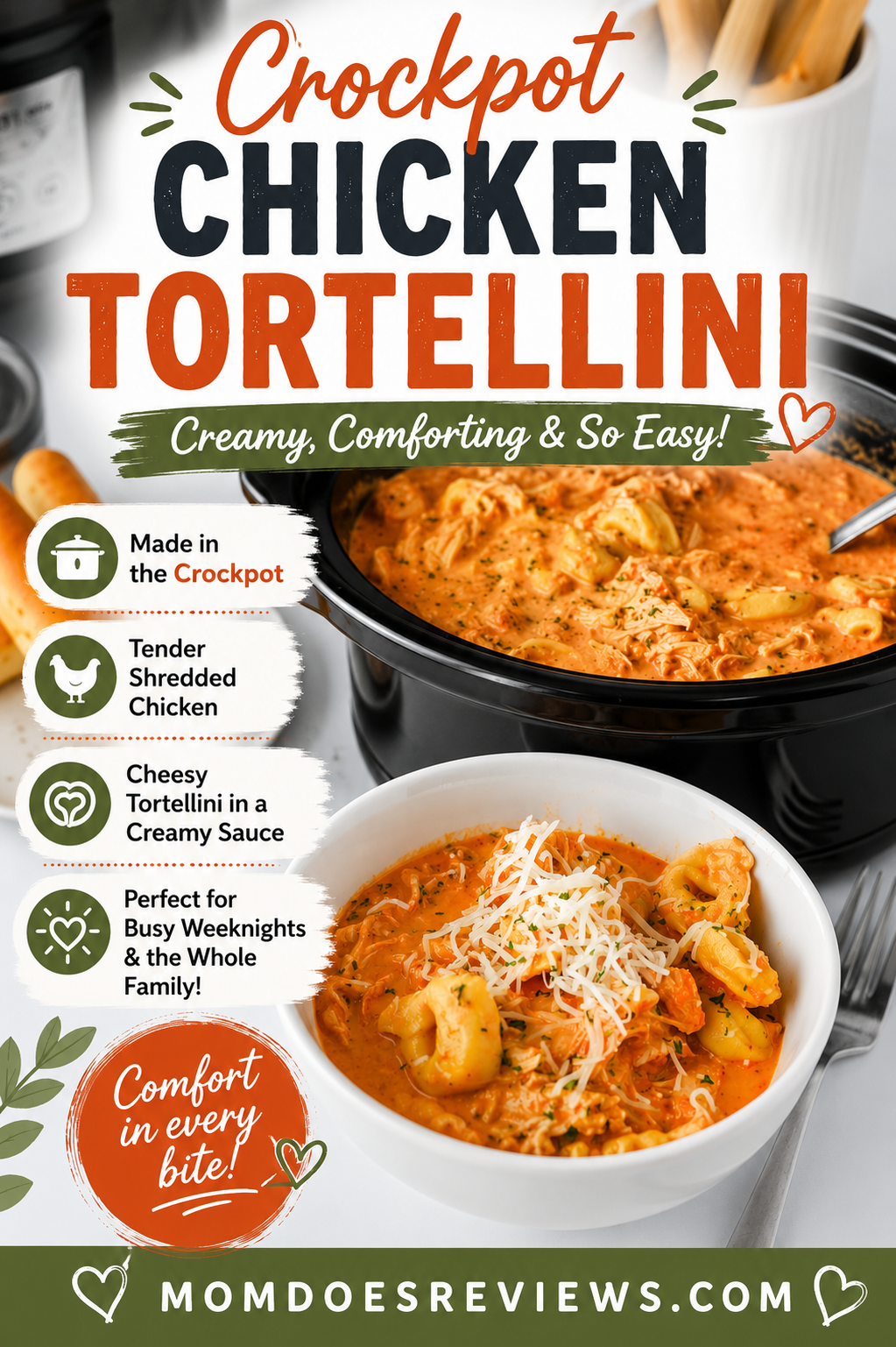 Crockpot Chicken Tortellini