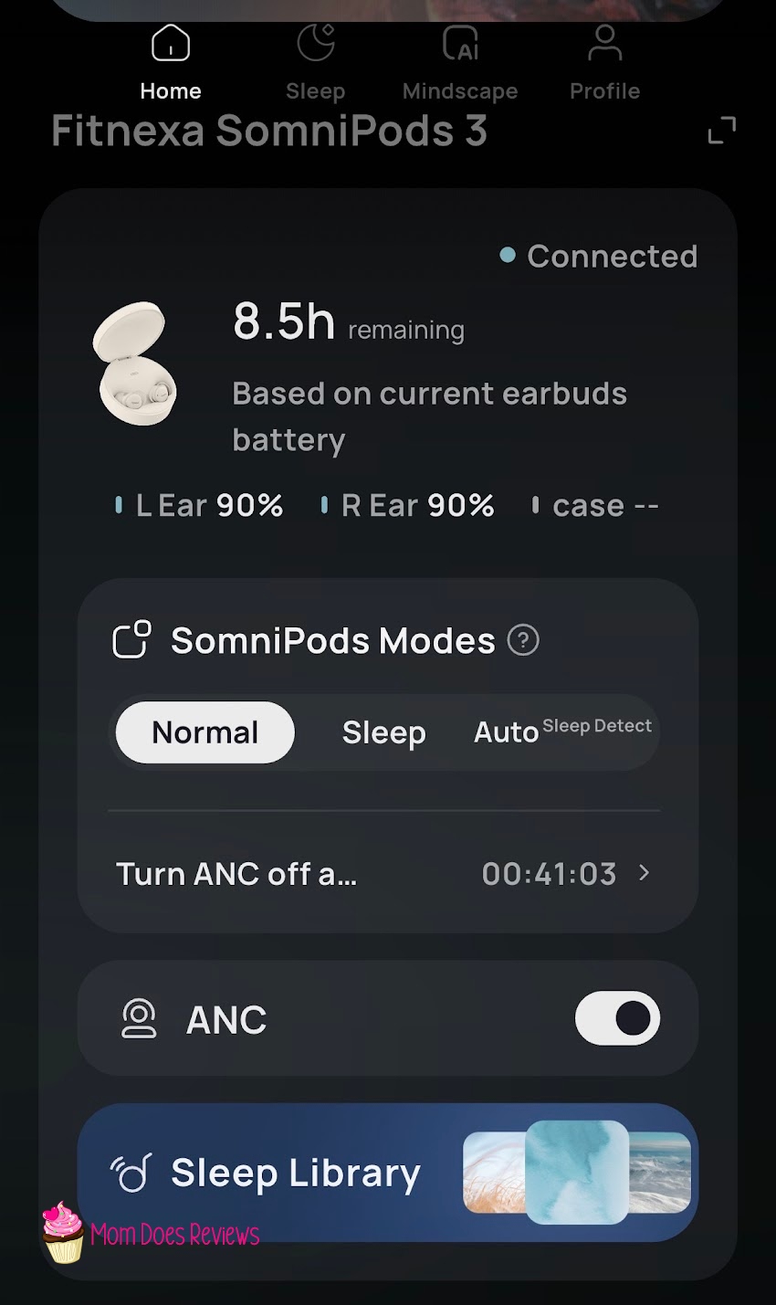Fitnexa app screenshot of home screen