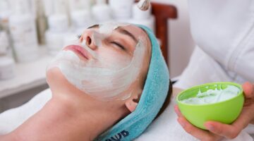woman getting spa treatment
