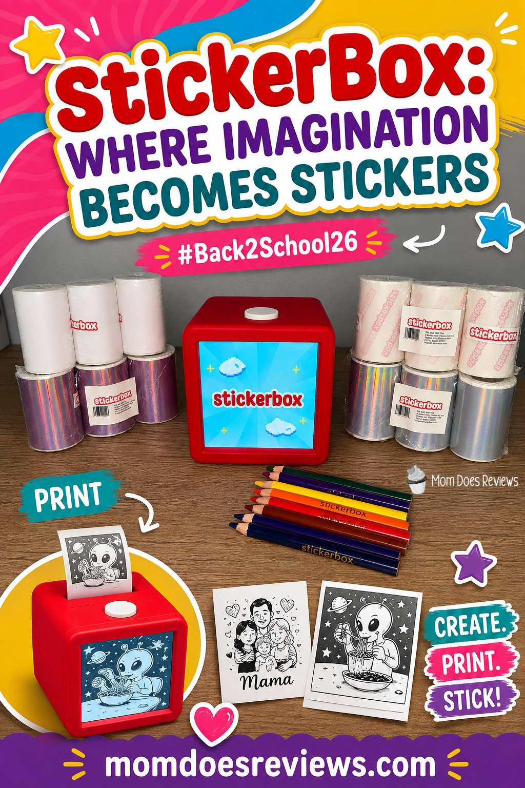 Stickerbox pin