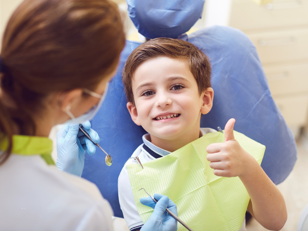 boy at dentist
