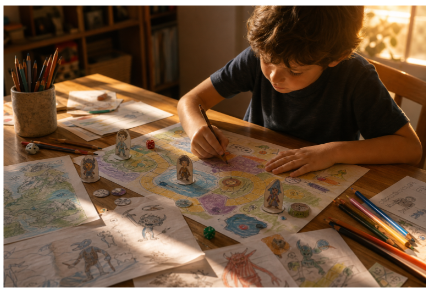 boy designing game