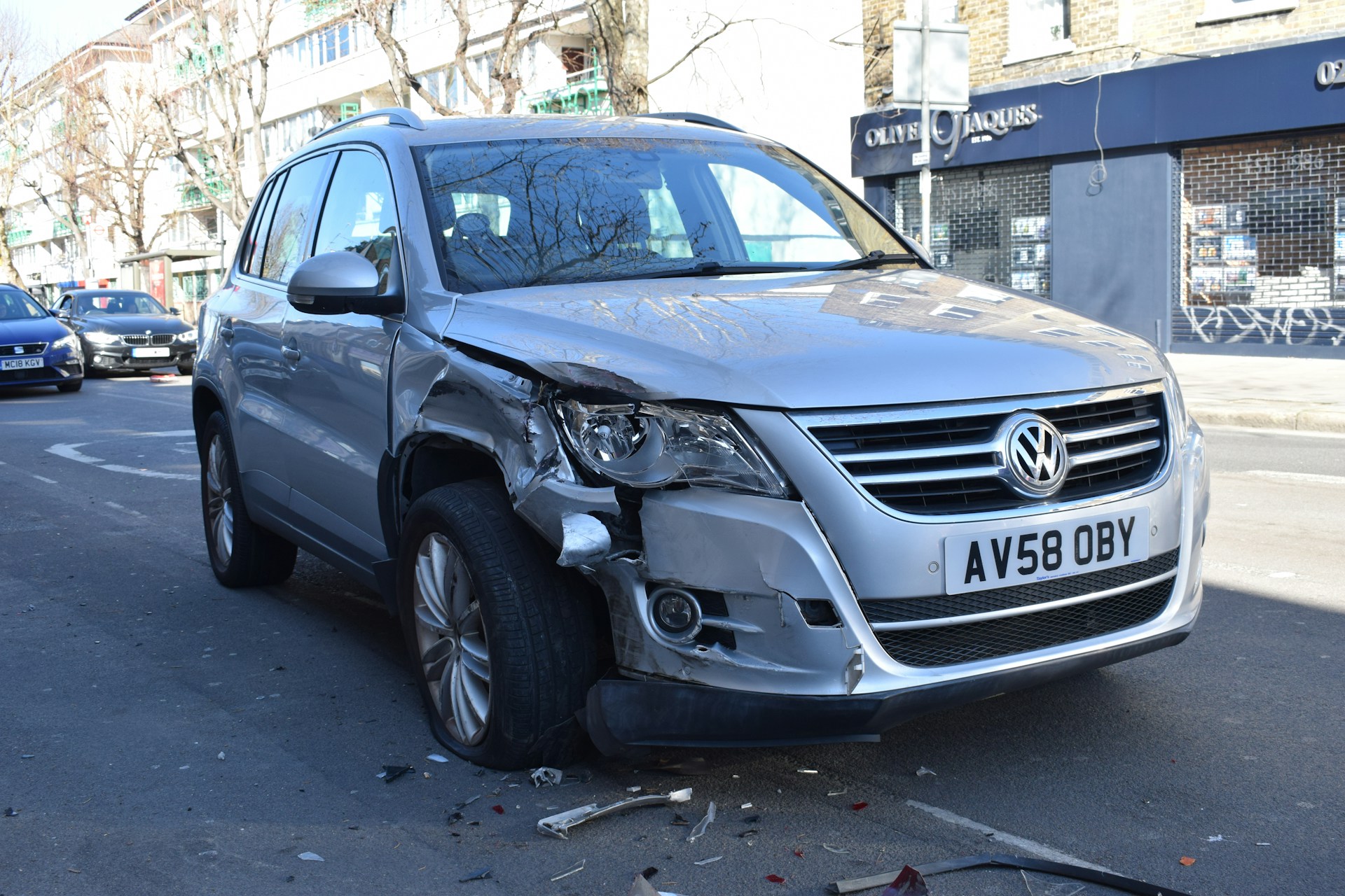 car hit by another car incident