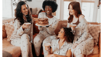 Kyte Living Espresso Martini pajama collection group shot
