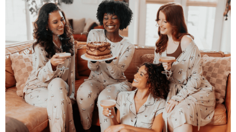 Kyte Living Espresso Martini pajama collection group shot