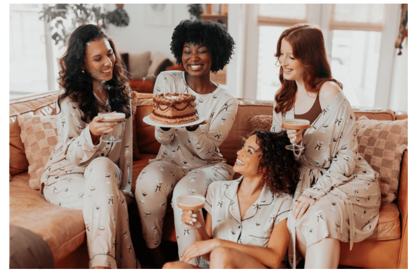Kyte Living Espresso Martini pajama collection group shot