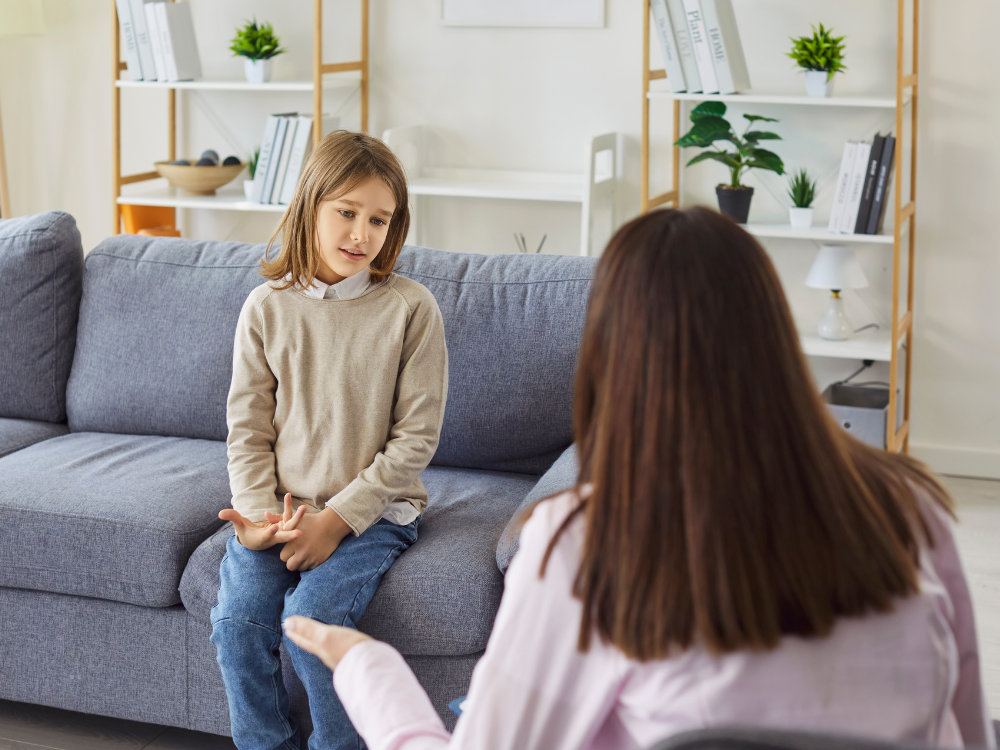 parent speaking with child