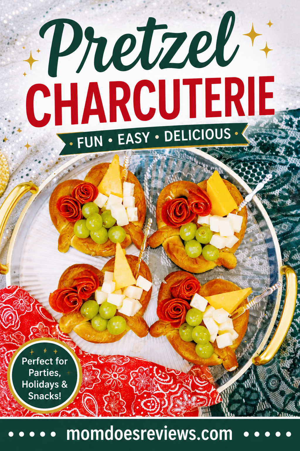 Pretzel Charcuterie Bites