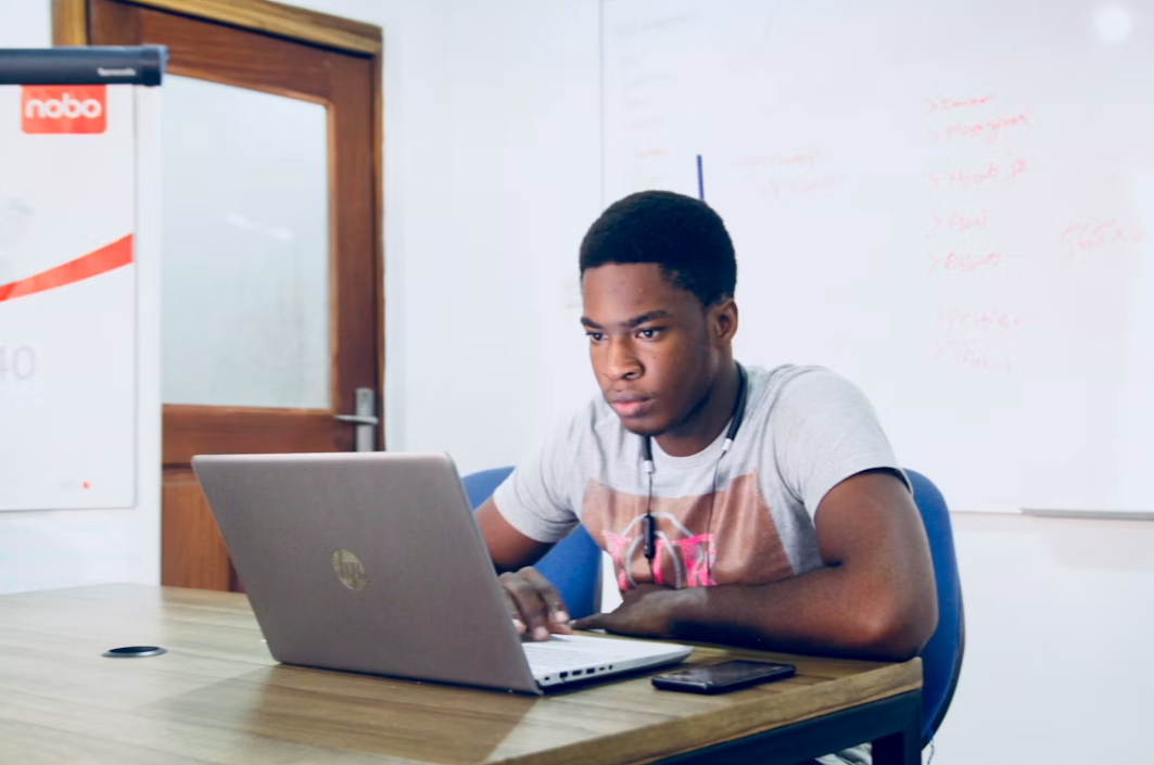 student on laptop