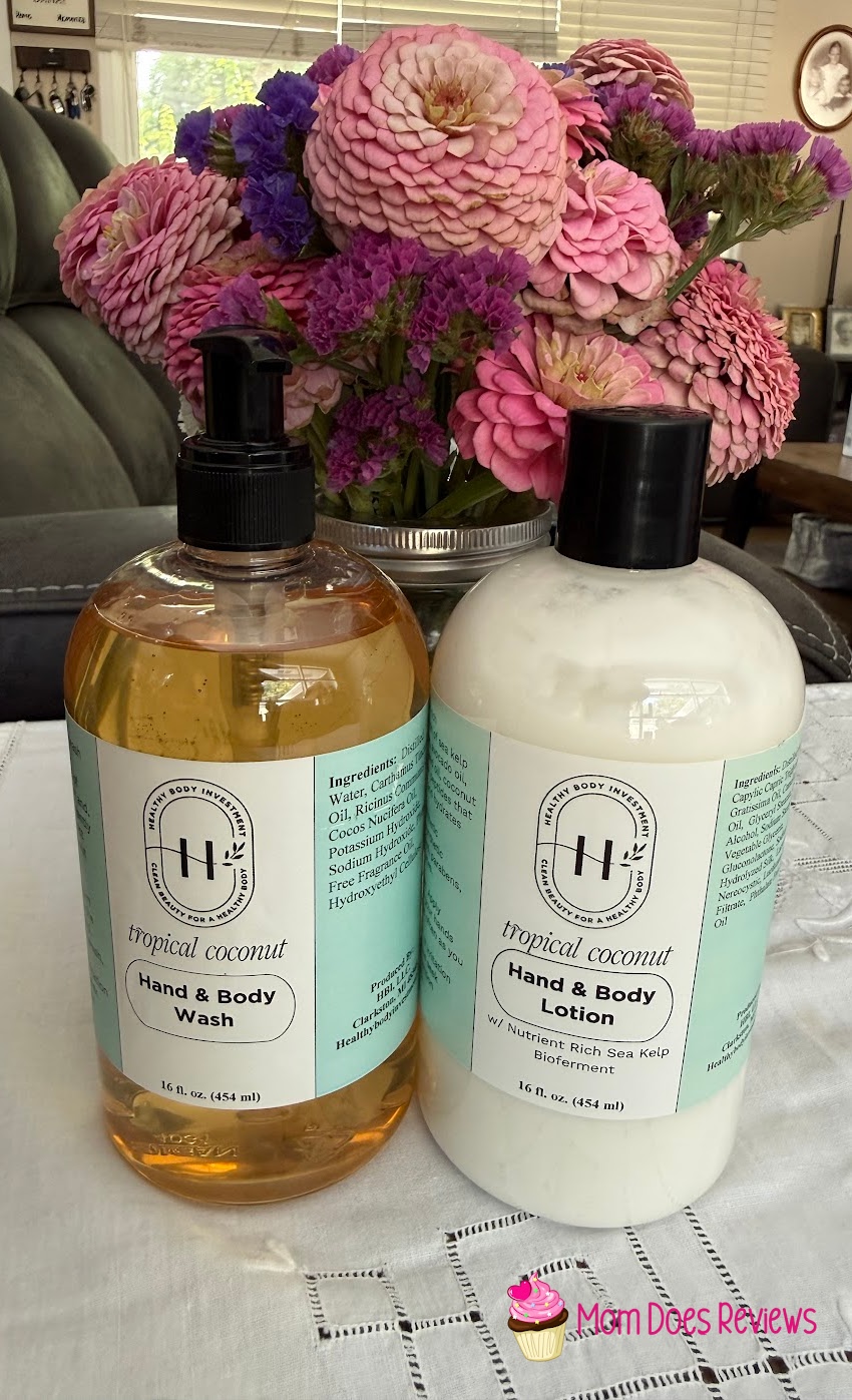 Healthy Body Investment Hand and body wash and lotion duo tropical coconut scent