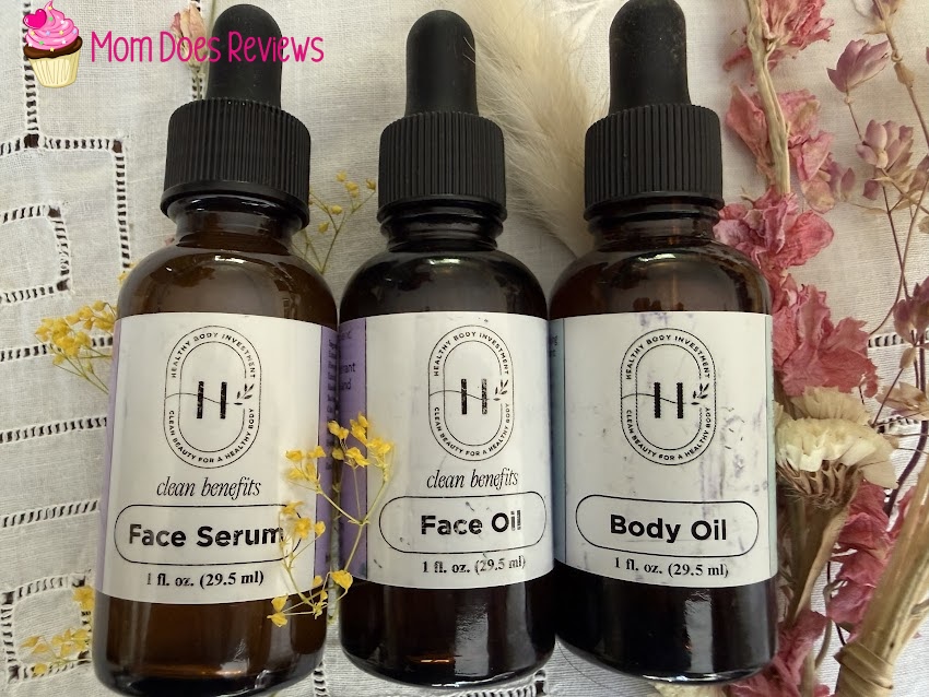 Healthy Body Investment body oil, face oil and face serum
