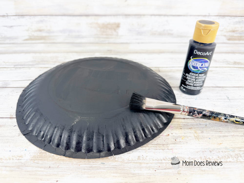 Paper Plate Black Cat craft