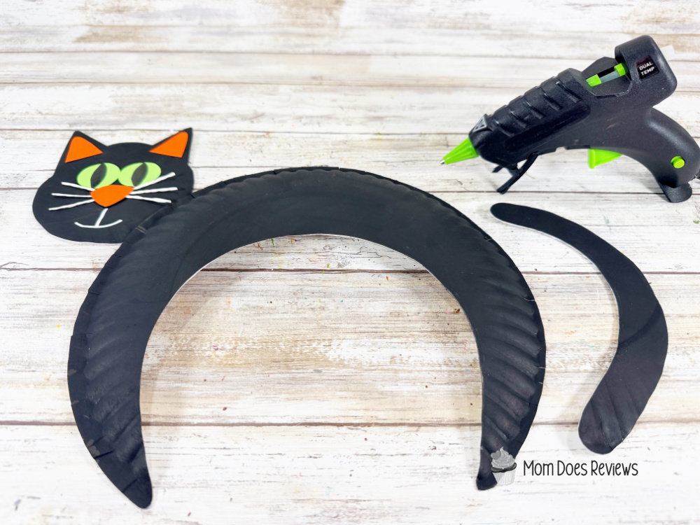 Paper Plate Black Cat craft