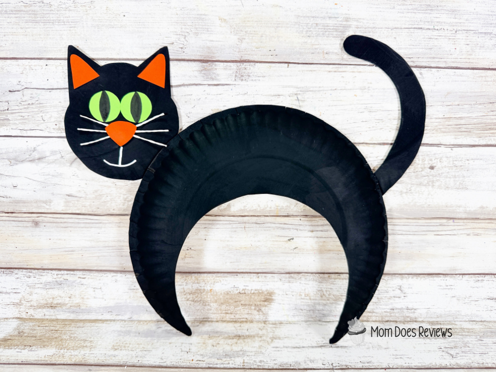 Paper Plate Black Cat craft