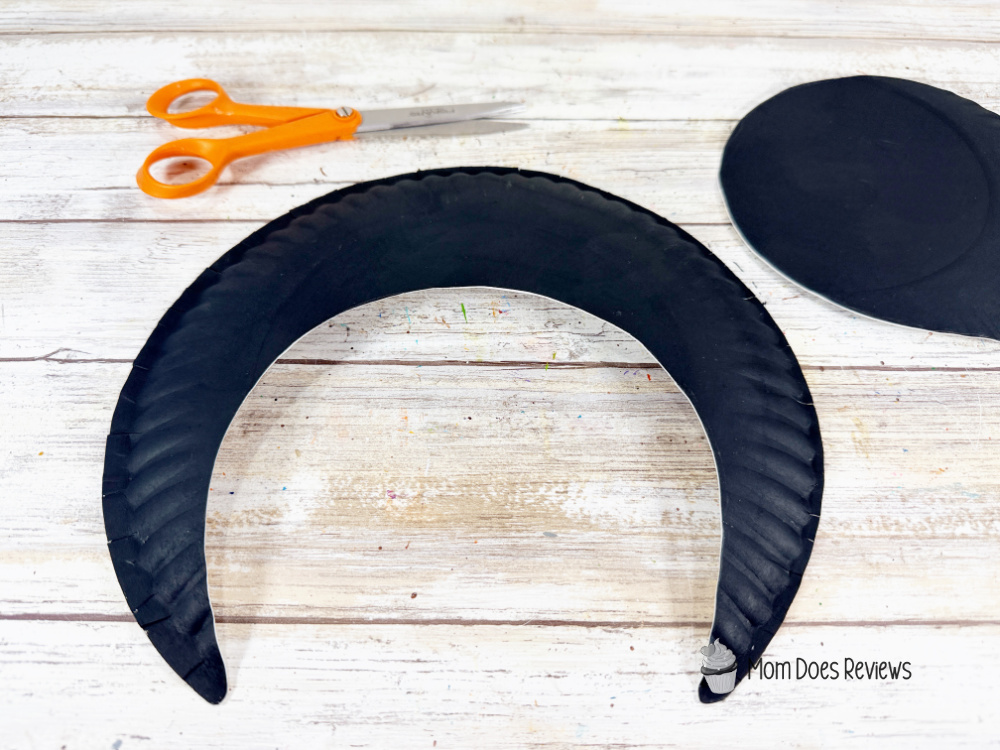 Paper Plate Black Cat craft