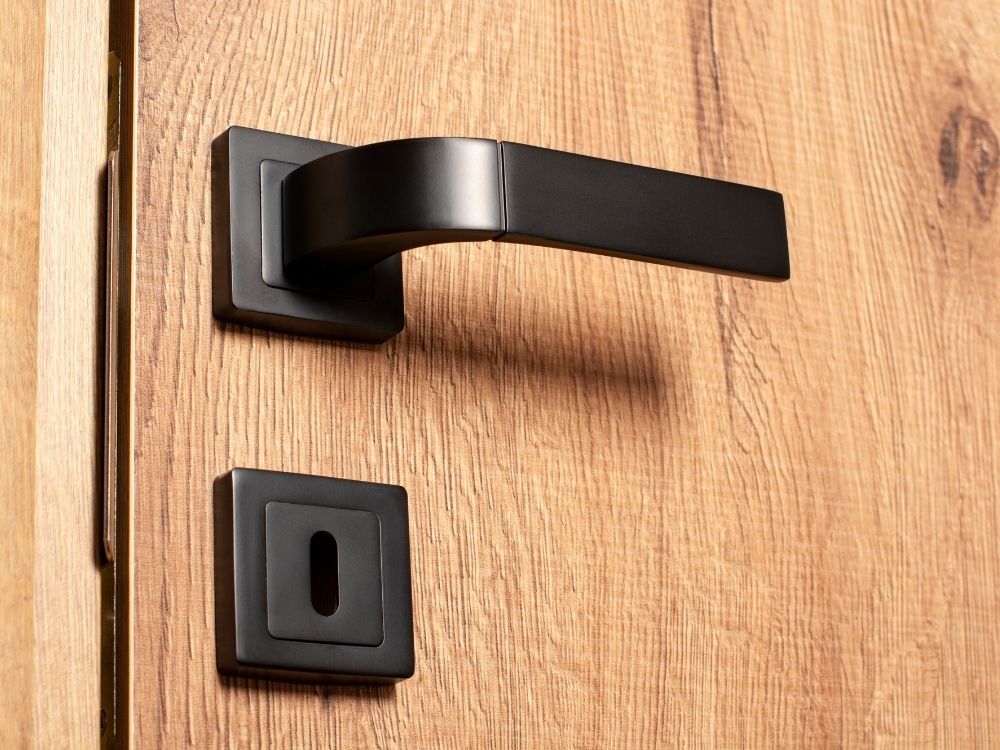 black door handle