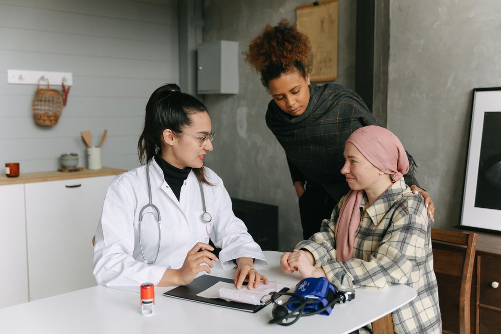 doctor having conversation with patient
