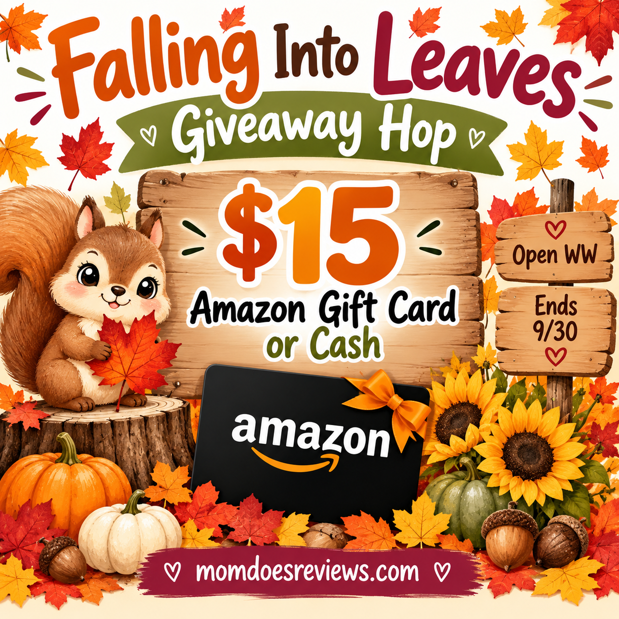 falling into leaves