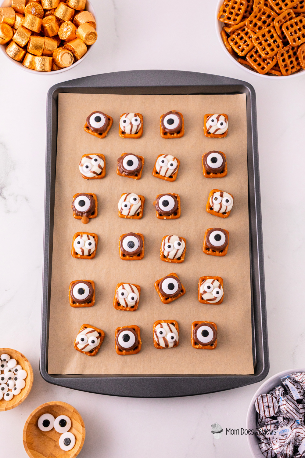 Halloween Monster Eye Pretzels