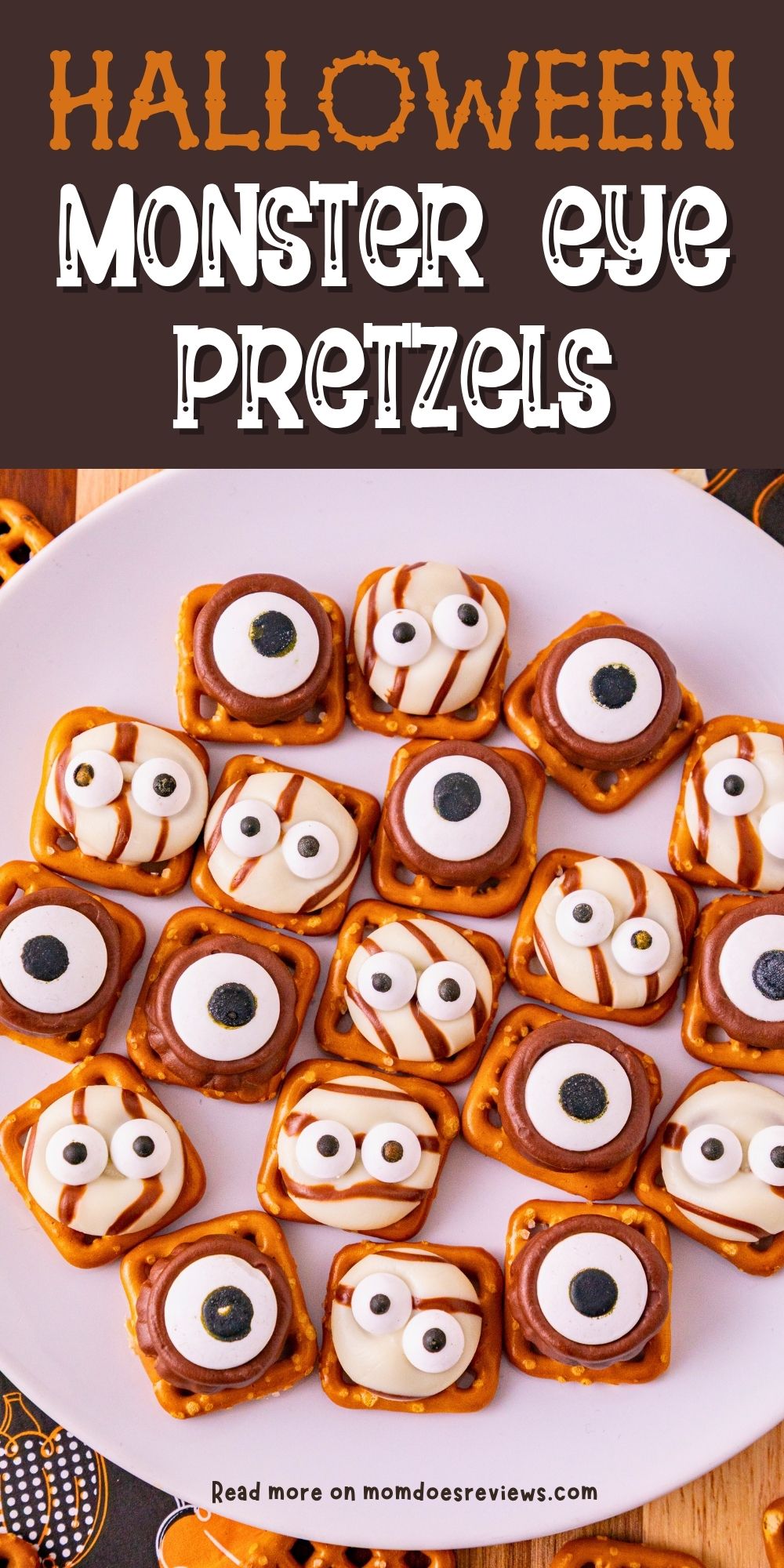 Halloween Monster Eye Pretzels