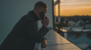 man making phone call
