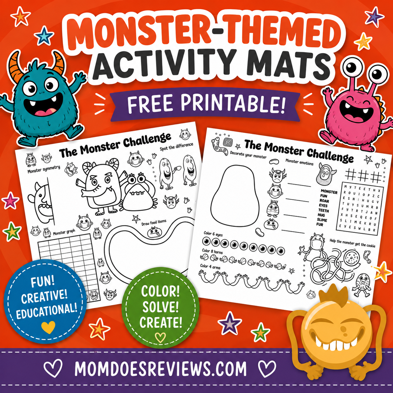Monster Activity Mats