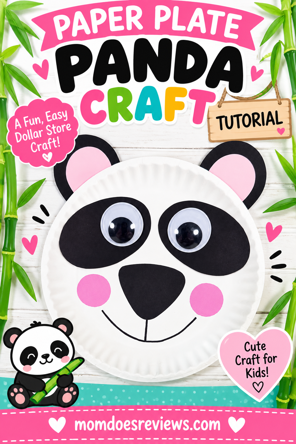 Paper Plate Panda Craft