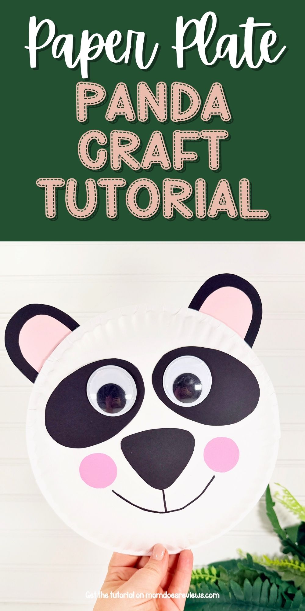 Paper Plate Panda Craft