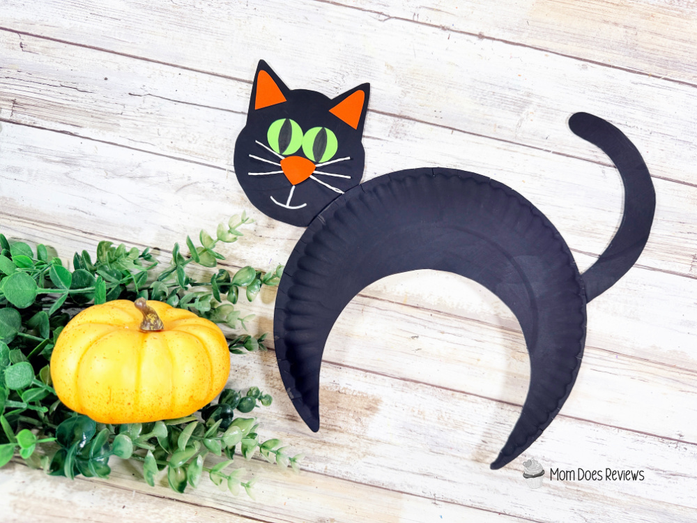 Paper Plate Black Cat craft