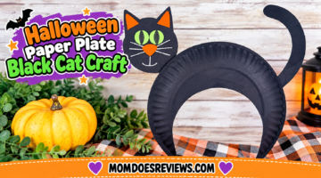 Paper Plate Black Cat craft