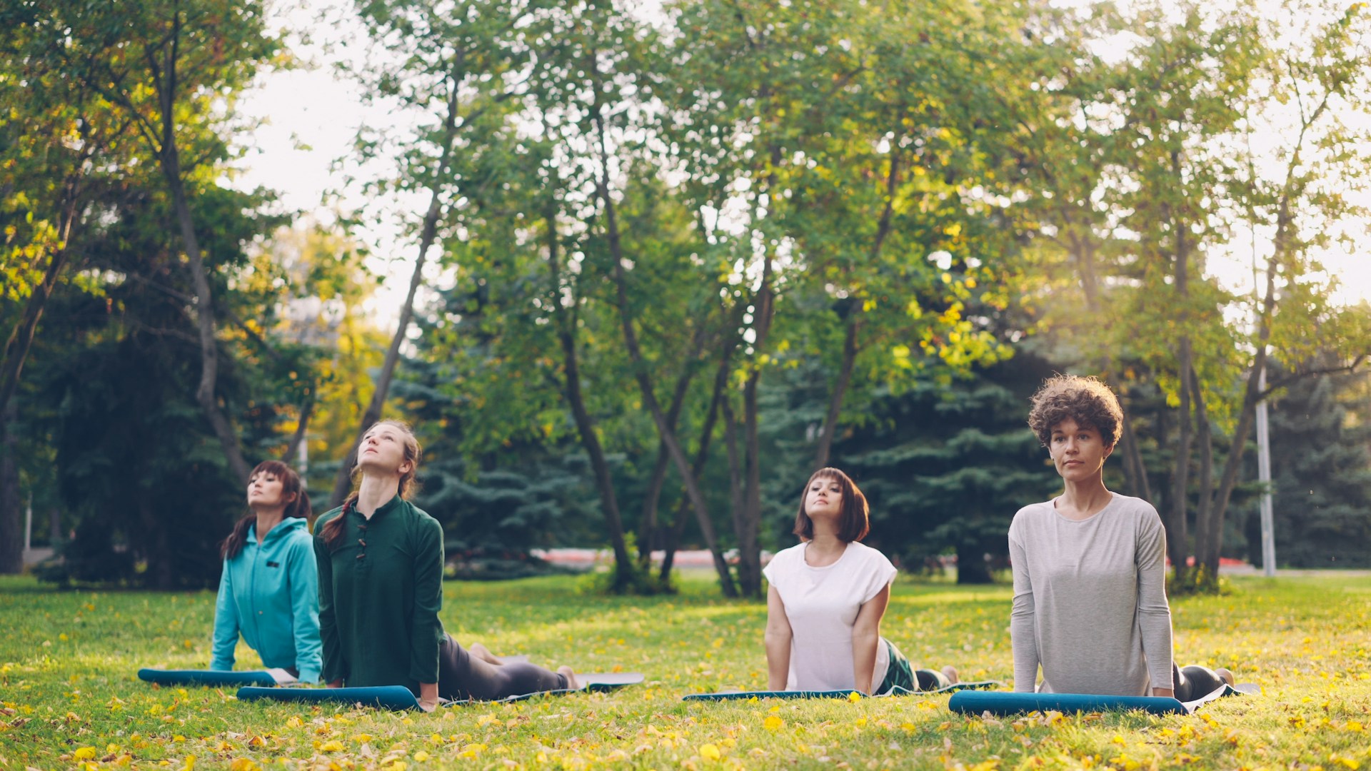 people doing yoga