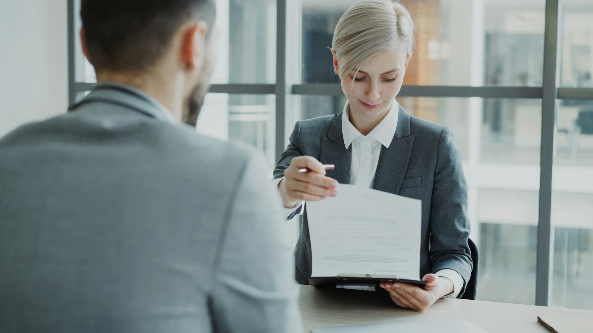 woman in suit