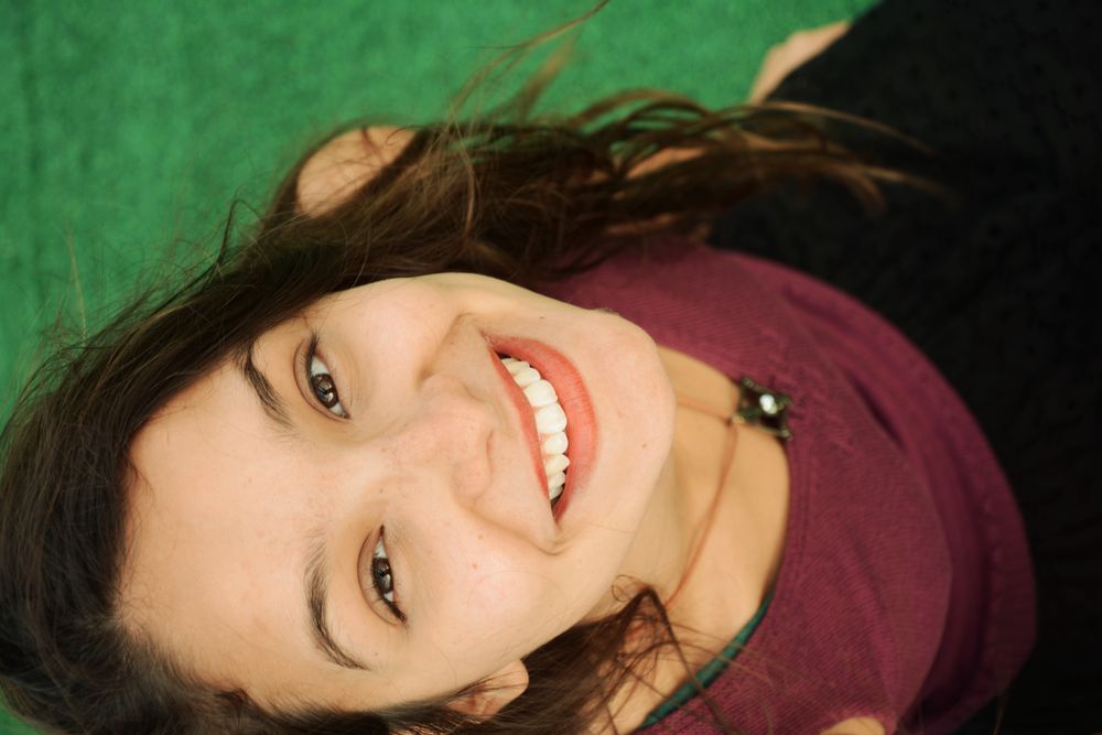 woman smiling