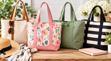 colorful tote bags