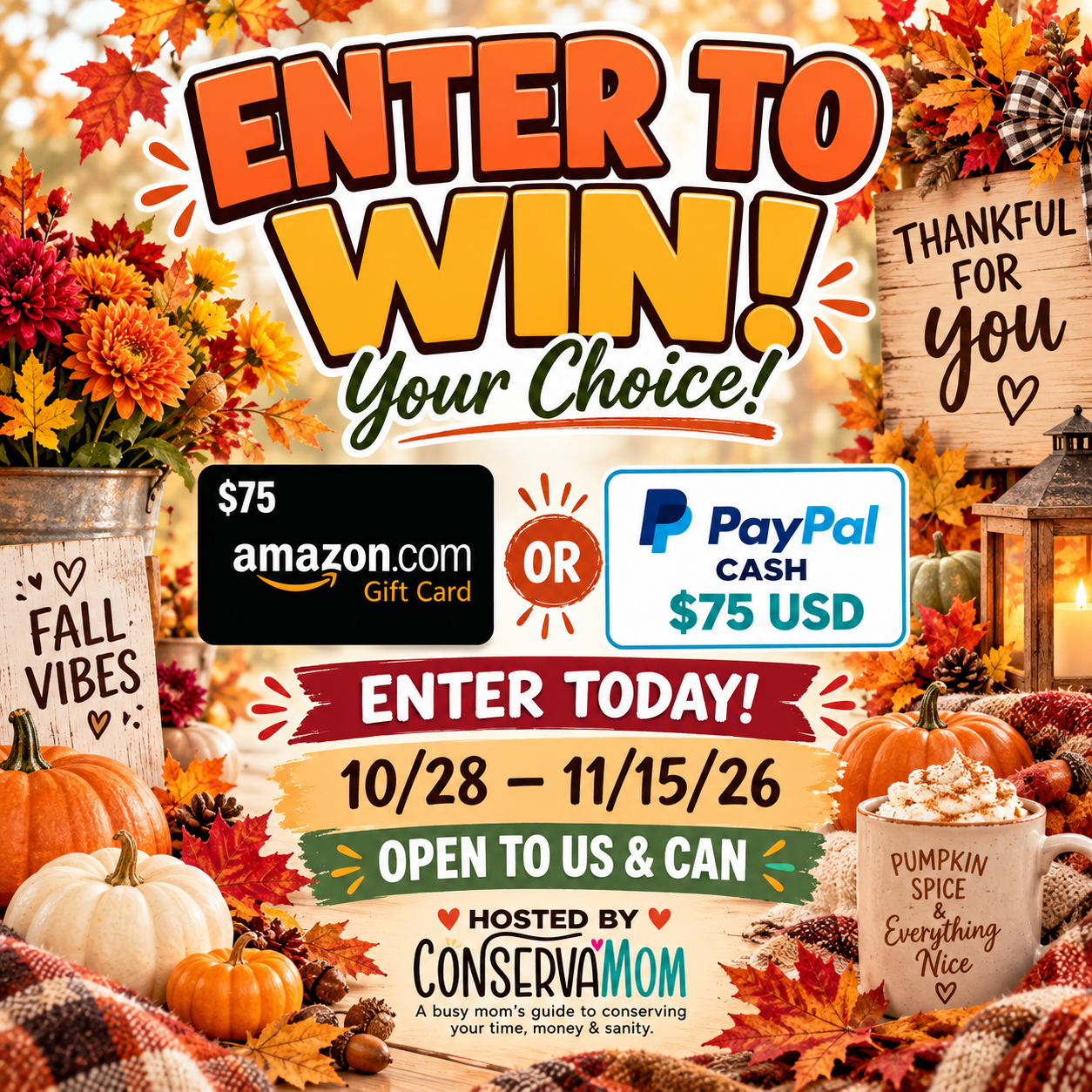 thankful giving giveaway