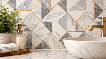 Geometric Marble Tile