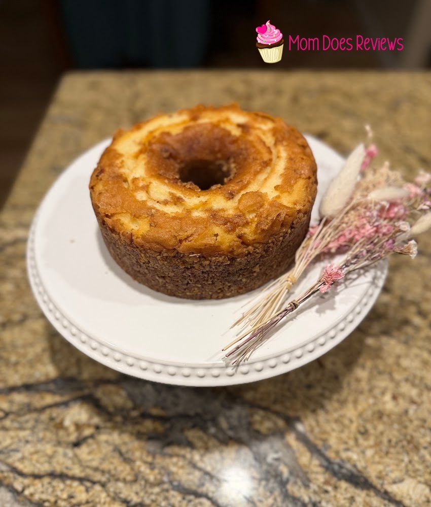 Sunnyland Farms Limoncello cake on a cake stand