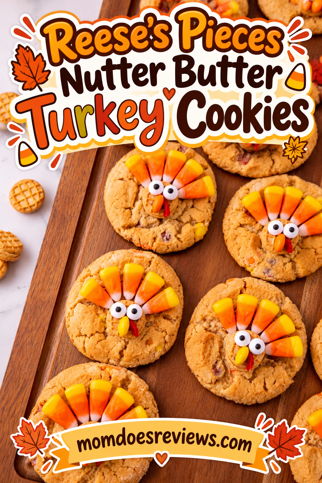 Reese's Pieces Nutter Butter Turkey Cookies