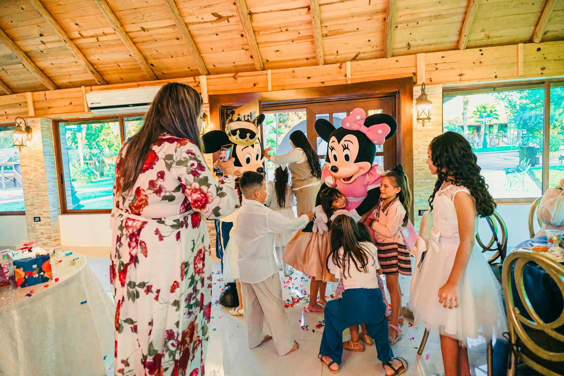 children at birthday party