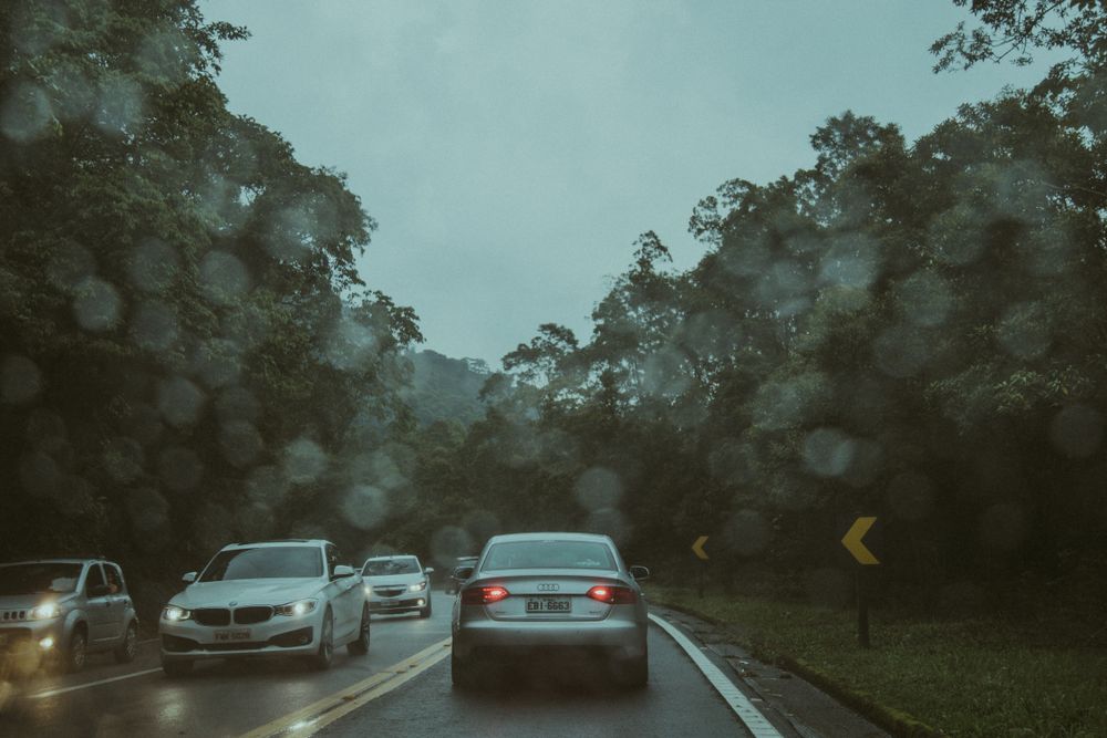 driving on rainy roads