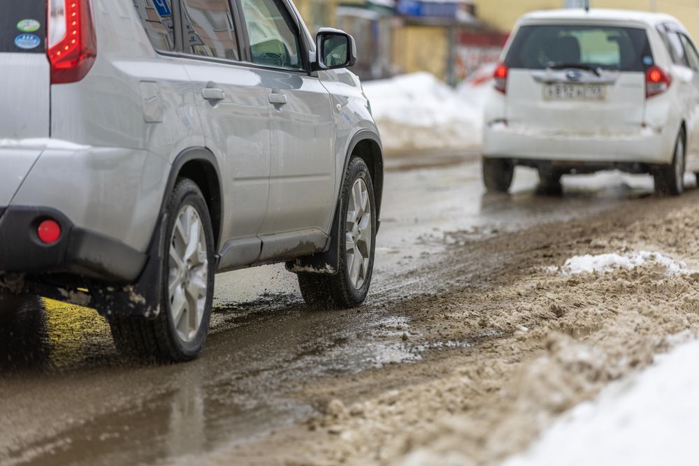 driving on slushy roads