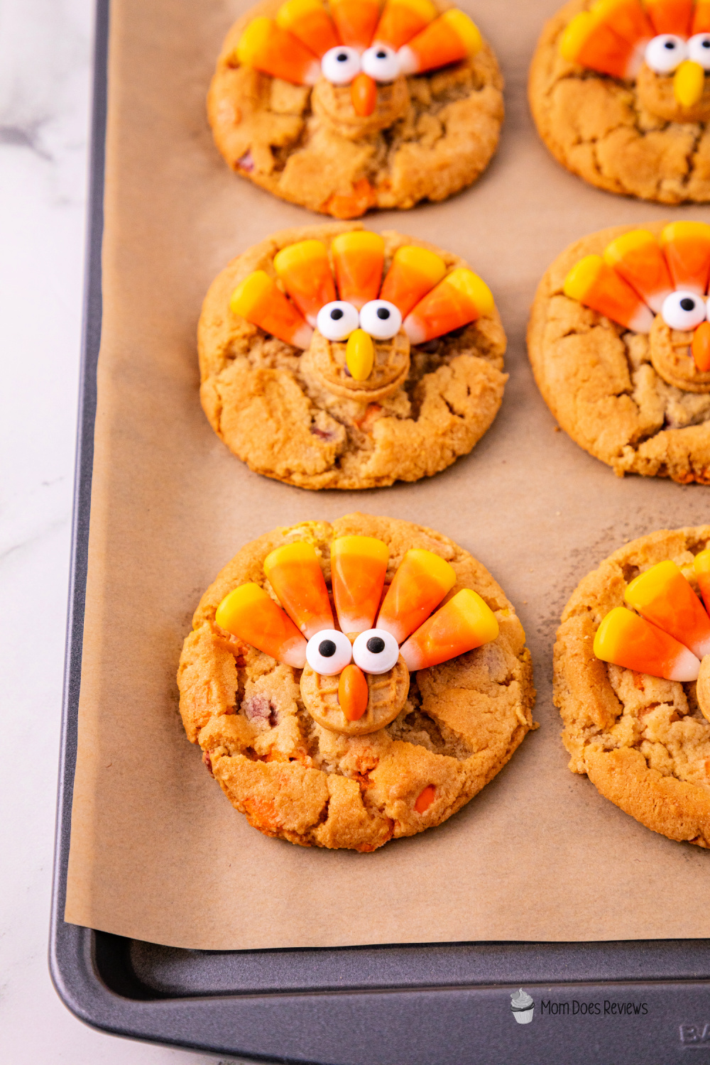 Reese's Pieces Nutter Butter Turkey Cookies