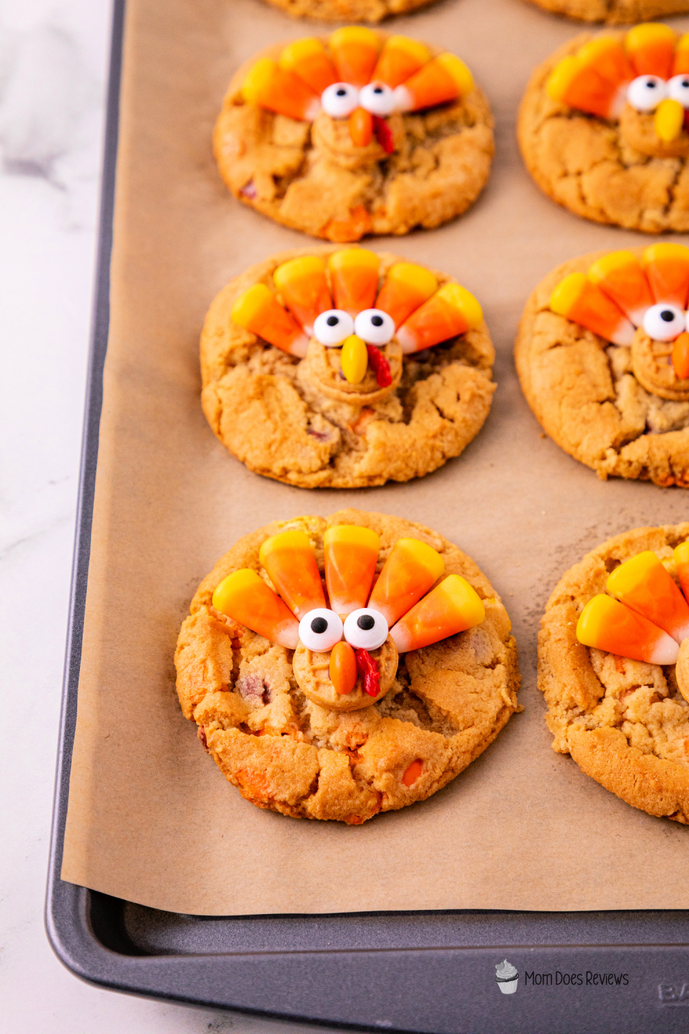 Reese's Pieces Nutter Butter Turkey Cookies
