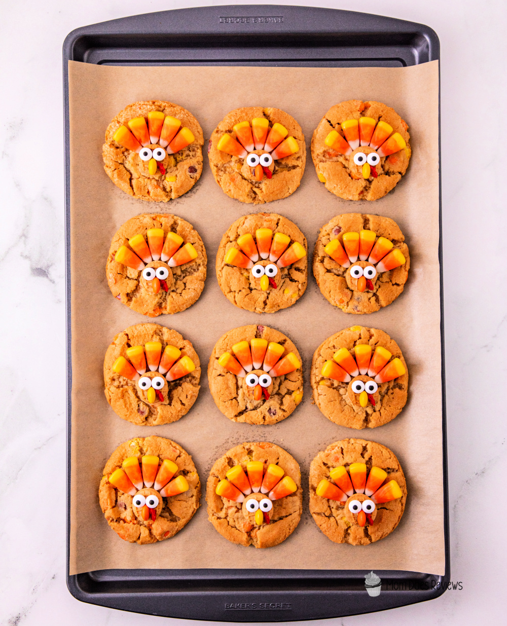 Reese's Pieces Nutter Butter Turkey Cookies