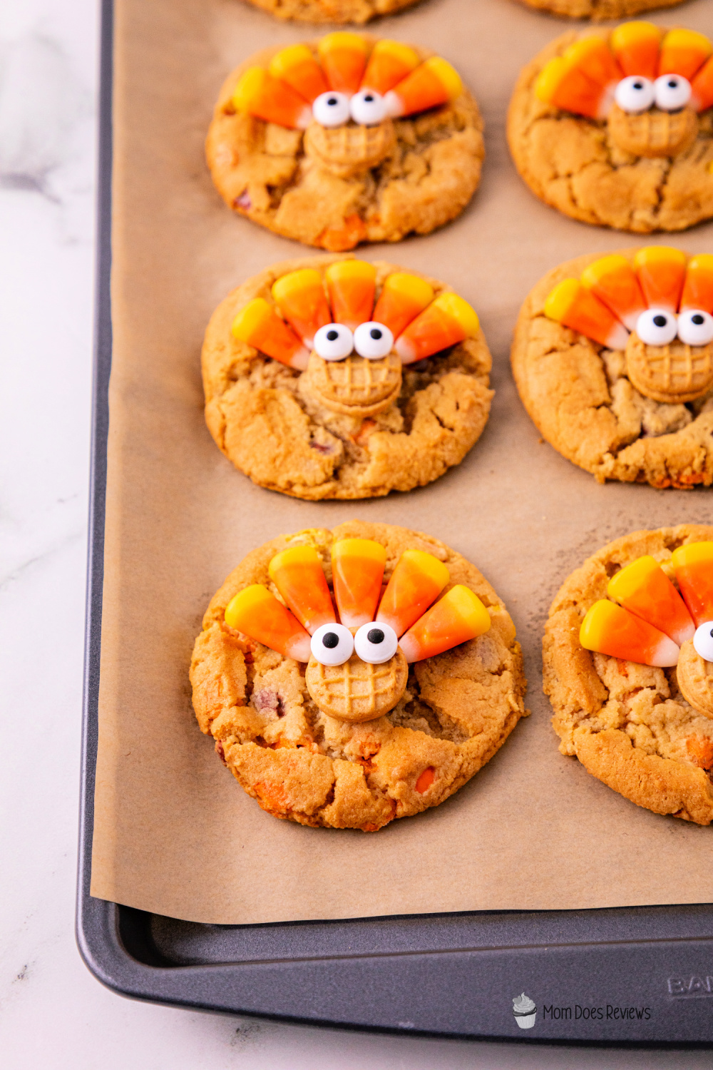 Reese's Pieces Nutter Butter Turkey Cookies