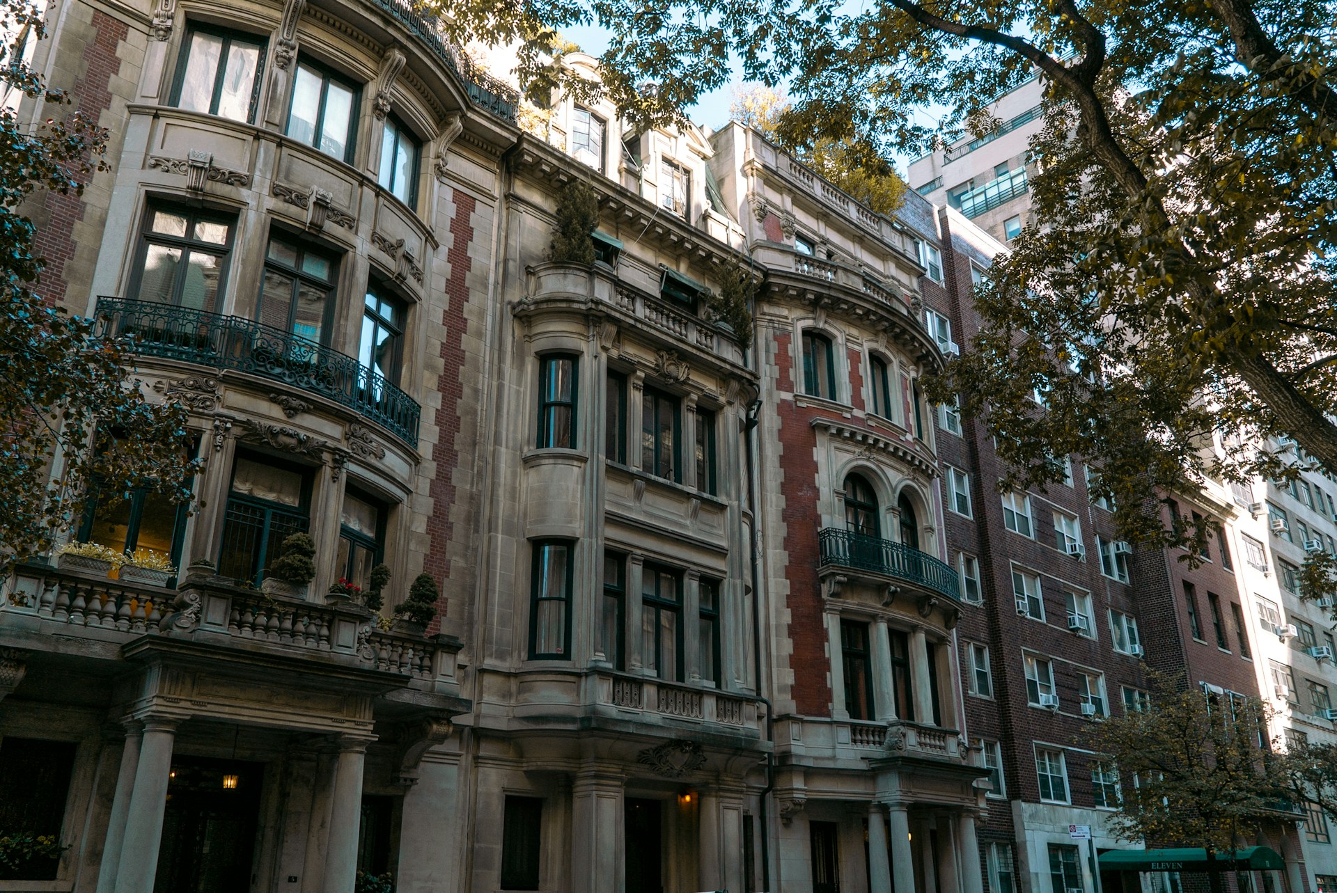 row of buildings