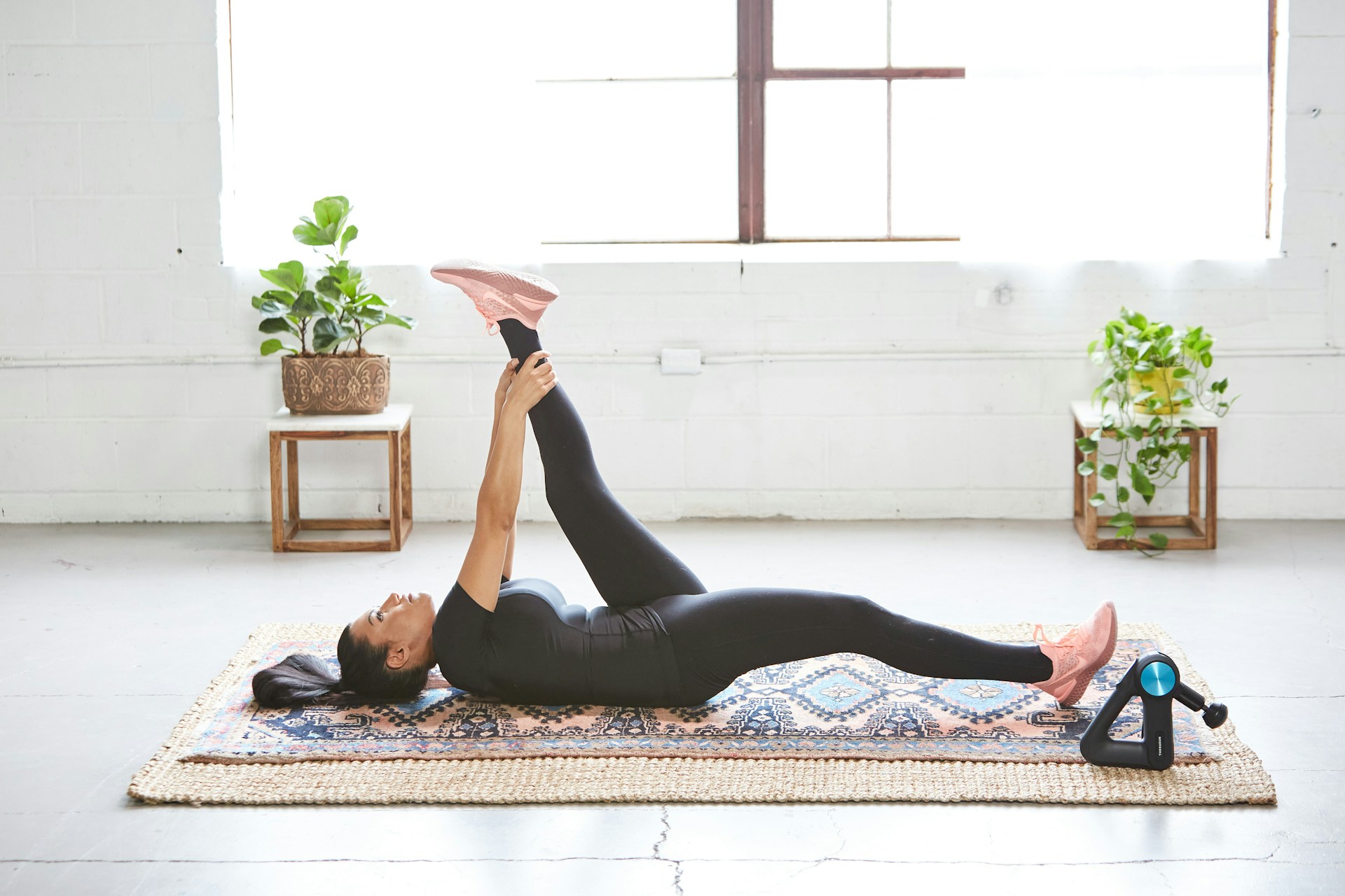 woman doing stretches